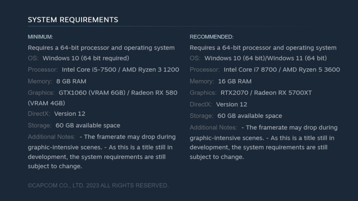 Street Fighter 6 System Requirements