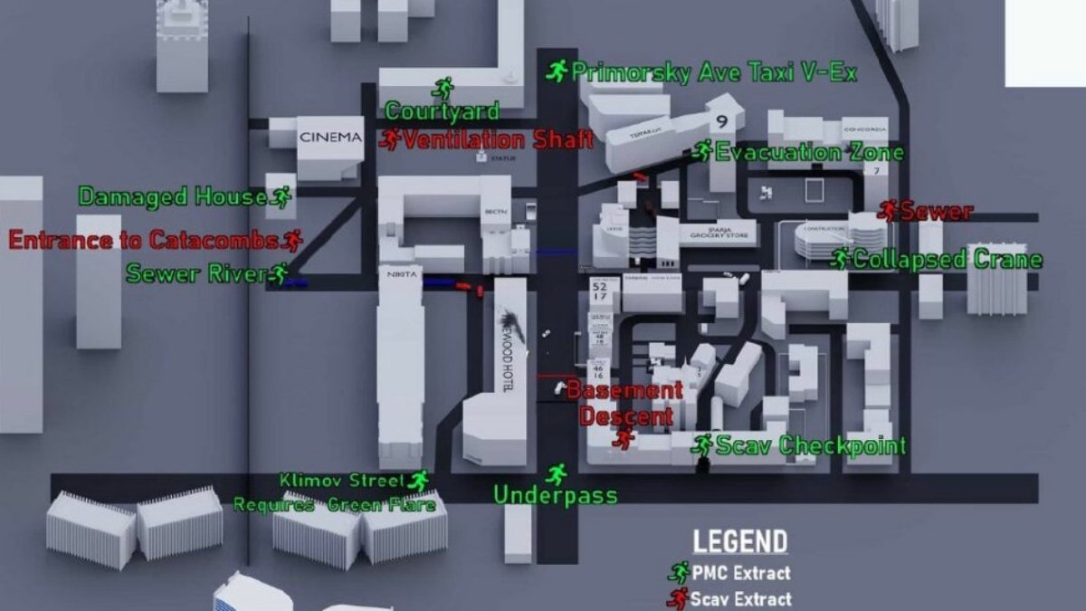 Street Of Tarkov Map