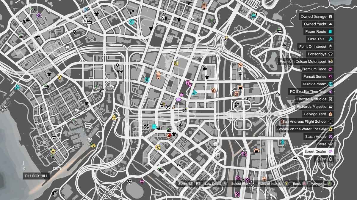 Grand Theft Auto Online Street Dealers Locations
