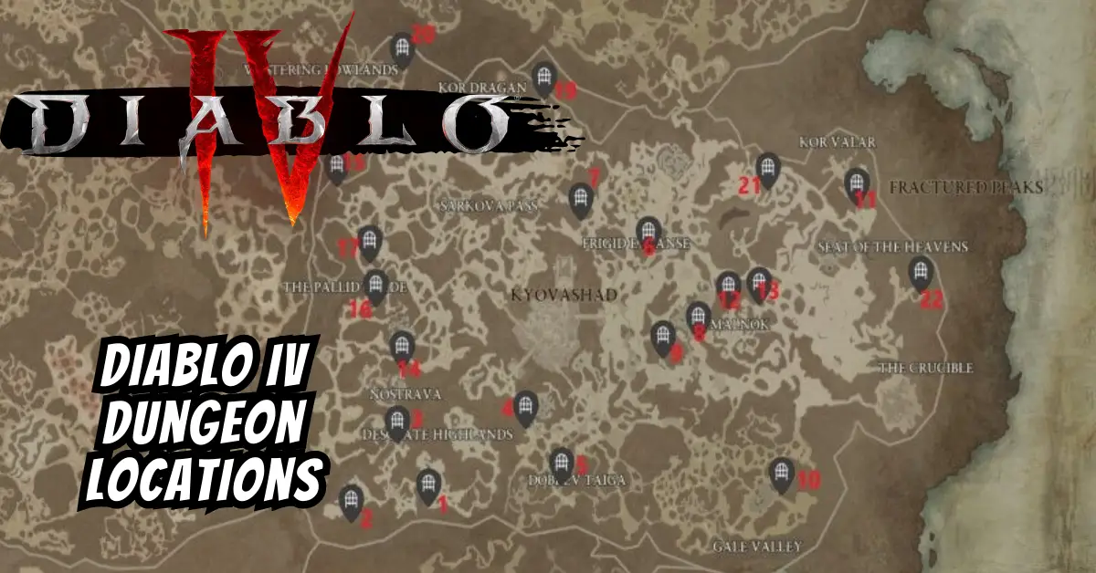 Mastering the Dark: Complete List of Diablo IV Dungeon Locations!