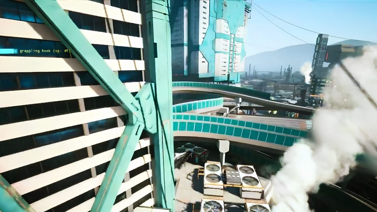 Cyberpunk 2077 Mod Adds Grappling Hook and Web Shooter Features