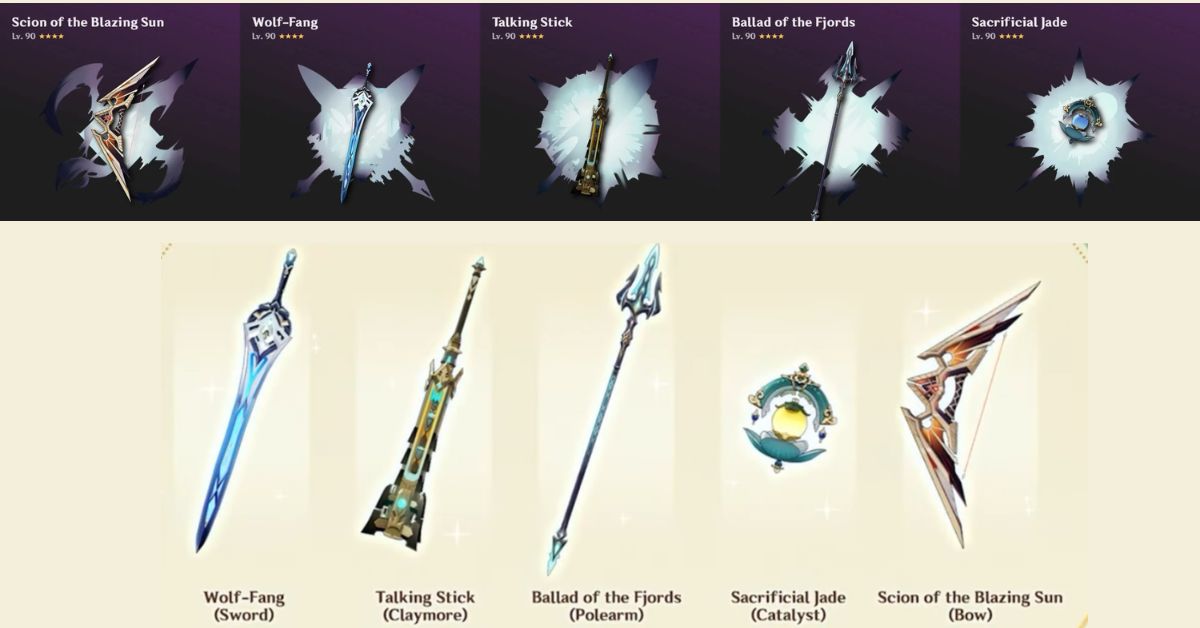 Genshin Impact New Battle Pass Weapons
