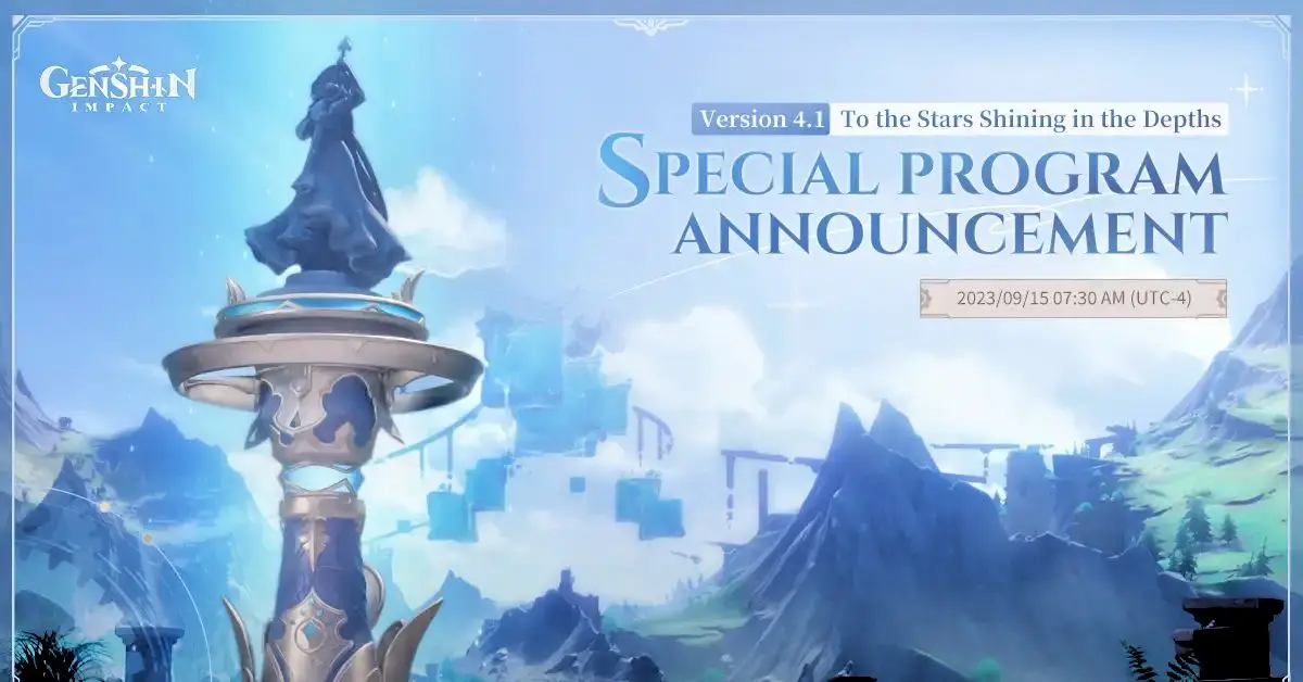 Genshin Impact 4.1 Livestream Release Date Time