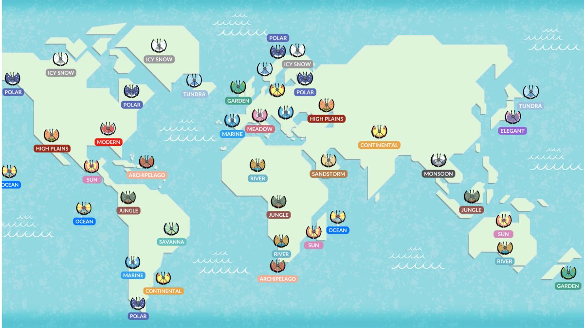 Pokemon Go Vivillon Map