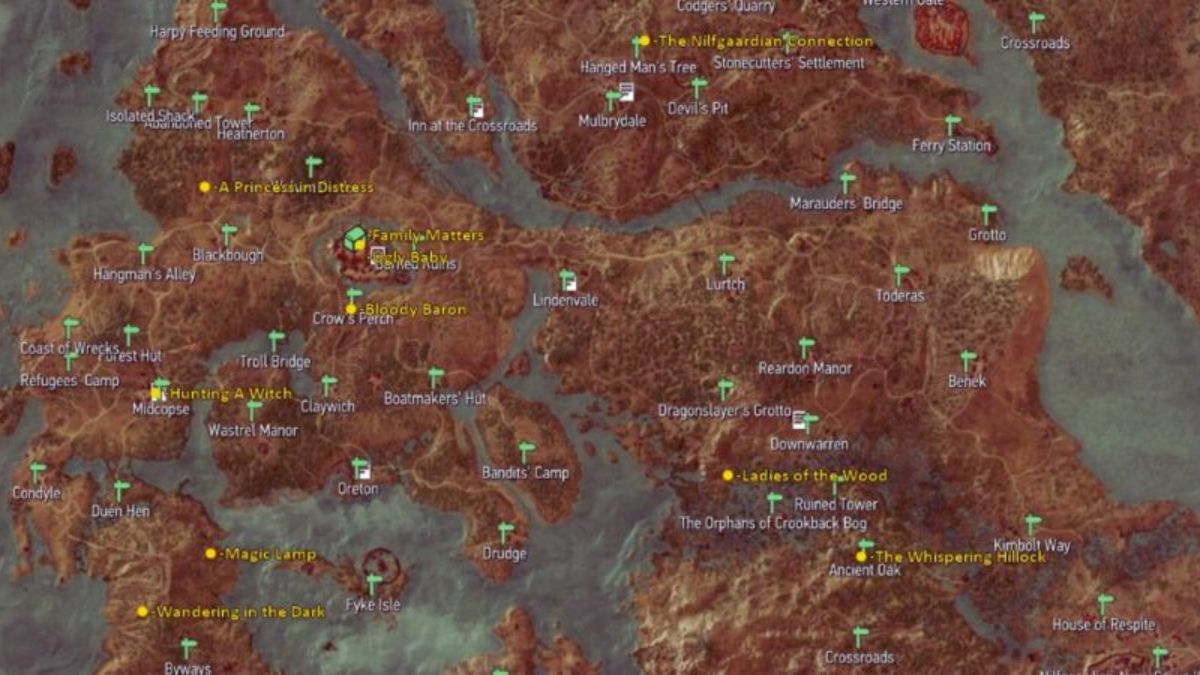 Witcher 3 Velen Map