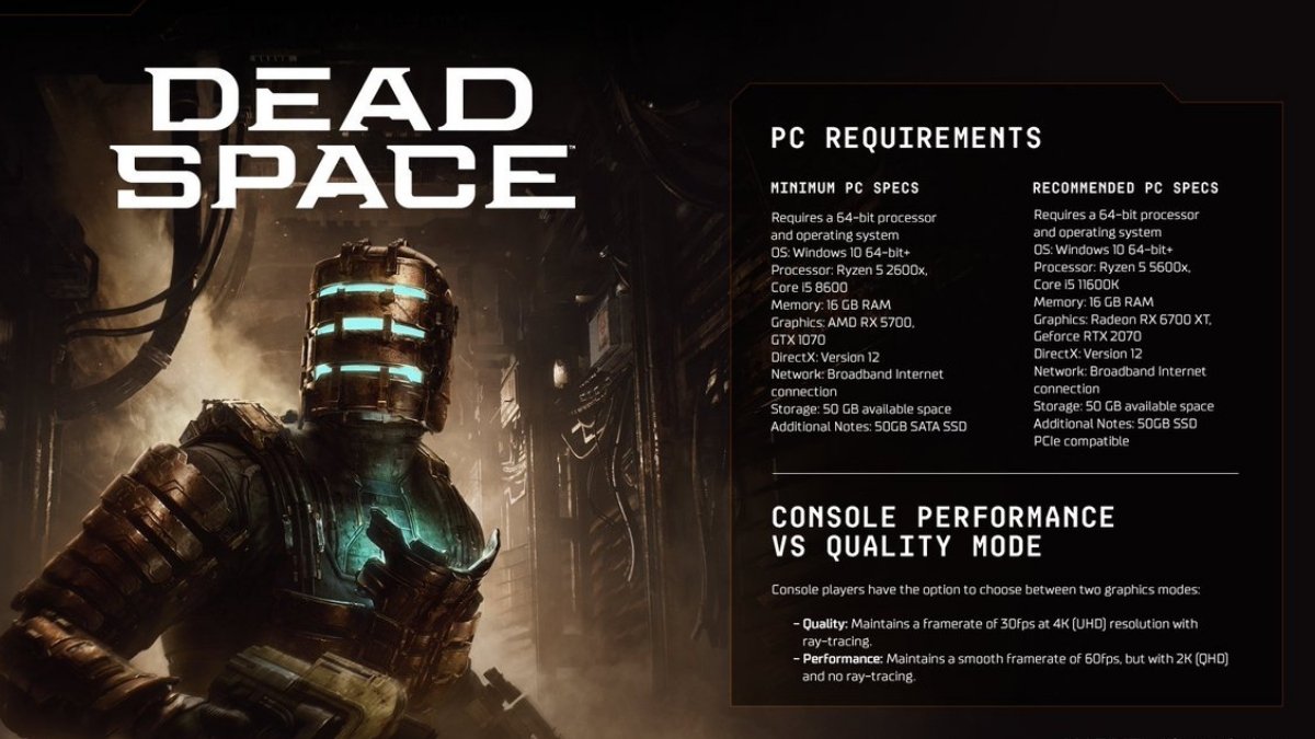 Dead Space PC Requirement