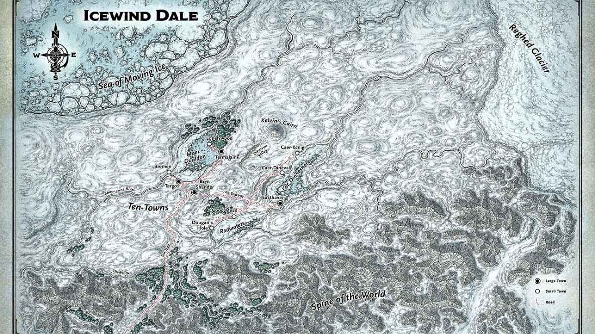 Icewind Dale Map: A Guide To The Frozen North Of Faerun