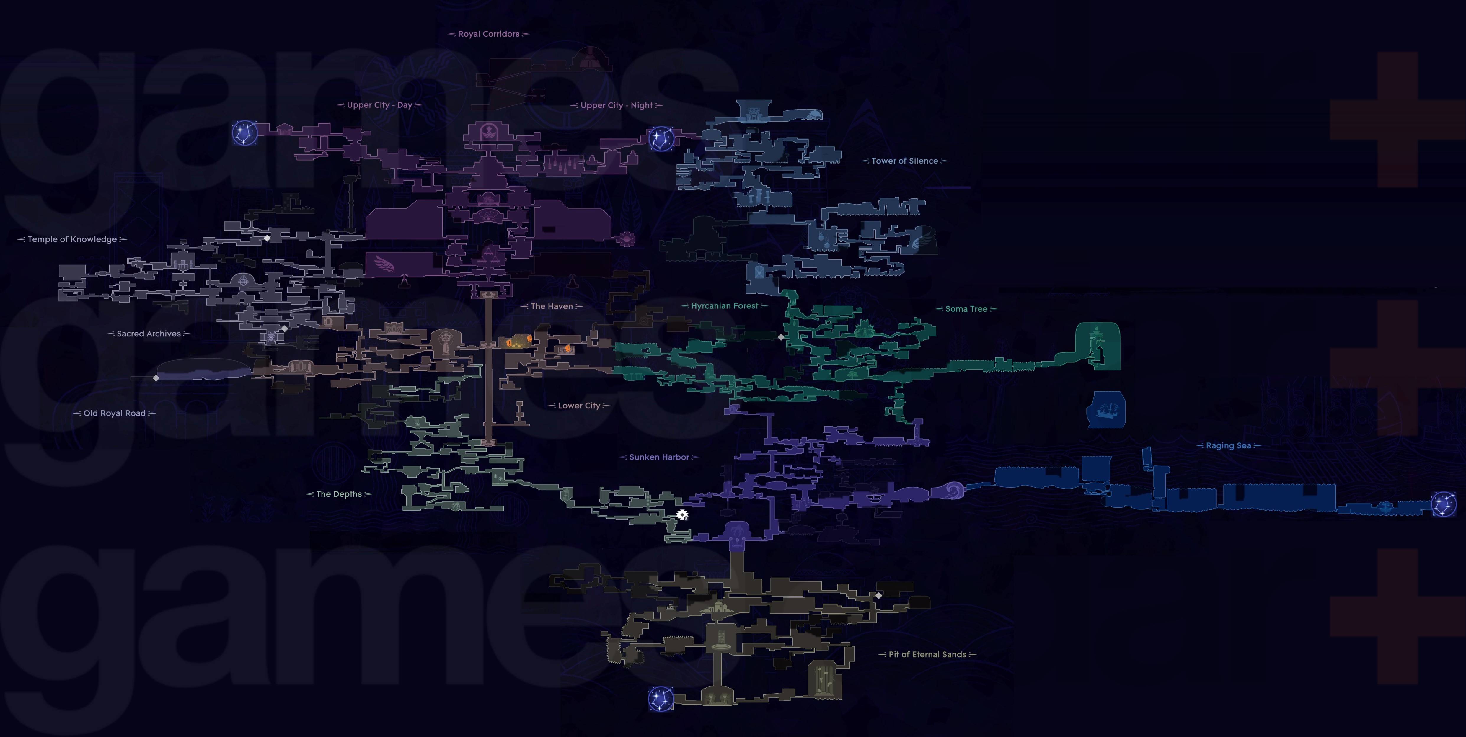Prince of Persia The Lost Crown map