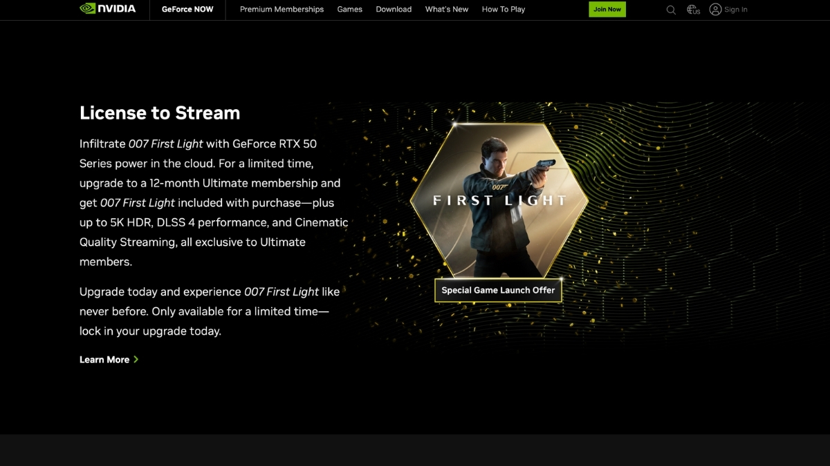 007 First Light GeForce NOW