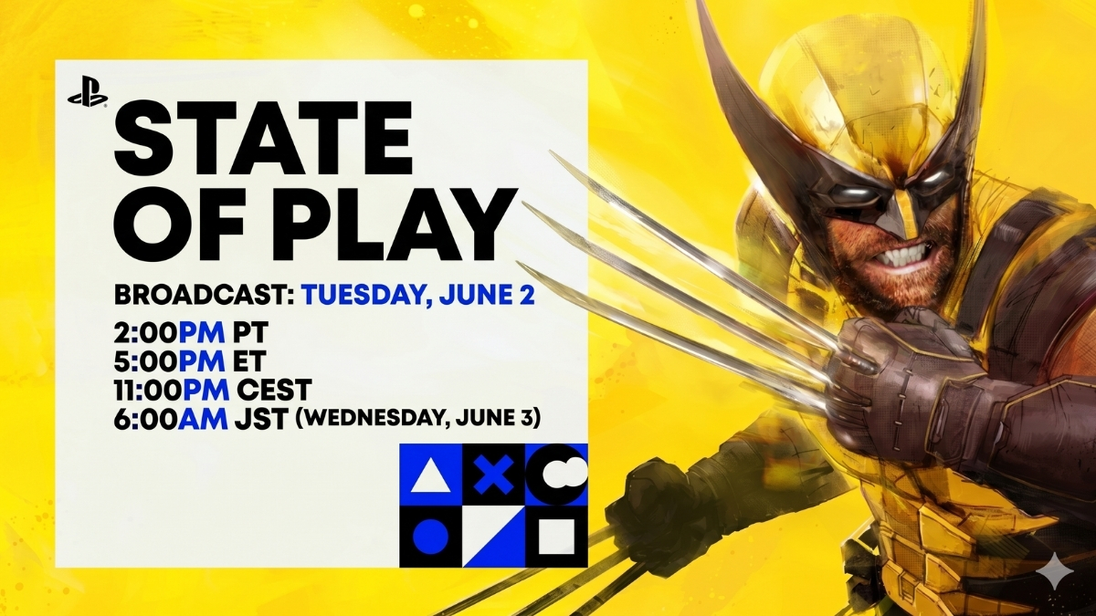 PlayStation State of Play 2026 Confirmed for June 2 With Marvel’s Wolverine Opening the Show