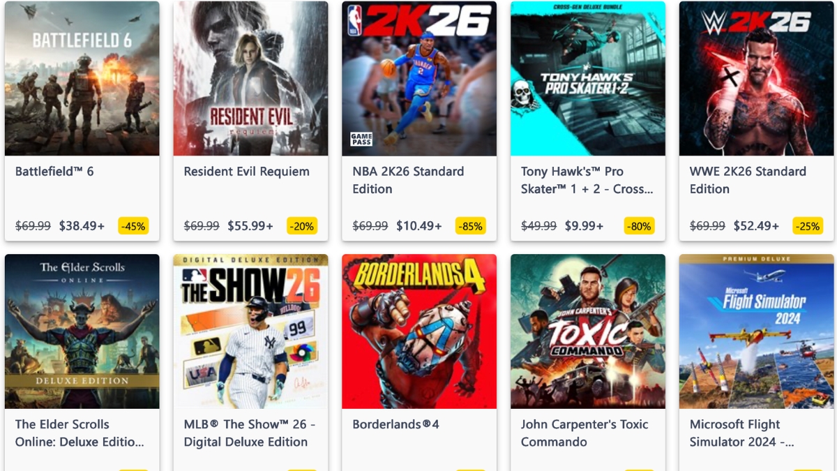 Xbox Deals Unlocked Sale Discounts EA Sports FC 26, Battlefield 6, GTA V, Red Dead Redemption 2, and More Until June 10