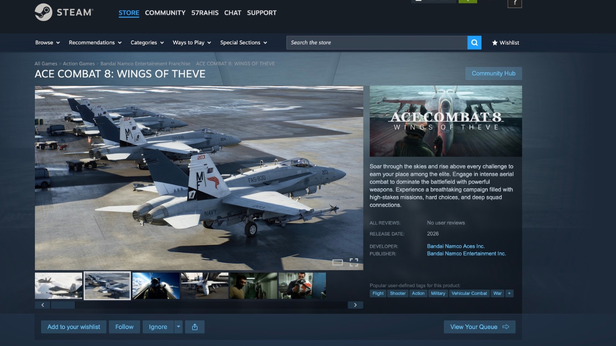 Ace Combat 8 Wings of Theve Arrives